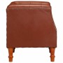 Sillón de cuero auténtico marrón de , Sillones - Ref: Foro24-286589, Precio: 288,37 €, Descuento: %
