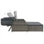 Tumbona para 2 personas con toldo ratán sintético gris de , Camas para exteriores - Ref: Foro24-44825, Precio: 653,76 €, Desc...