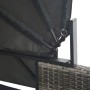Tumbona para 2 personas con toldo ratán sintético gris de , Camas para exteriores - Ref: Foro24-44825, Precio: 653,76 €, Desc...