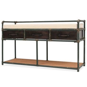 Banco de almacenamiento con cojín 107,5x34,5x59 cm de , Bancos para recibidores y almacenamiento - Ref: Foro24-245461, Precio...