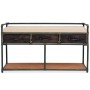 Banco de almacenamiento con cojín 107,5x34,5x59 cm de , Bancos para recibidores y almacenamiento - Ref: Foro24-245461, Precio...