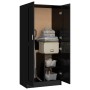 Armario madera contrachapada negro brillante 82,5x51,5x180 cm de , Armarios roperos - Ref: Foro24-803441, Precio: 174,46 €, D...