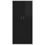 Armario madera contrachapada negro brillante 82,5x51,5x180 cm de , Armarios roperos - Ref: Foro24-803441, Precio: 174,46 €, D...