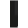 Armario madera contrachapada negro brillante 82,5x51,5x180 cm de , Armarios roperos - Ref: Foro24-803441, Precio: 174,46 €, D...