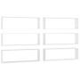 Estantes cubo de pared 6 uds contrachapado blanco 80x15x26,5 cm de , Estantes y estanterías - Ref: Foro24-807108, Precio: 66,...