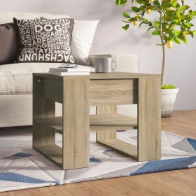 Mesa de centro madera de ingeniería roble Sonoma 55,5x55x45 cm de , Mesas de centro - Ref: Foro24-810911, Precio: 53,74 €, De...