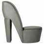 Butaca con forma de zapato de tacón cuero sintético gris de , Sillones - Ref: Foro24-248651, Precio: 176,41 €, Descuento: %