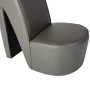 Butaca con forma de zapato de tacón cuero sintético gris de , Sillones - Ref: Foro24-248651, Precio: 176,41 €, Descuento: %