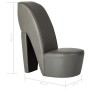 Butaca con forma de zapato de tacón cuero sintético gris de , Sillones - Ref: Foro24-248651, Precio: 176,41 €, Descuento: %