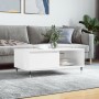 Mesa de centro madera contrachapada blanco brillo 90x50x36,5 cm de , Mesas de centro - Ref: Foro24-830558, Precio: 68,39 €, D...