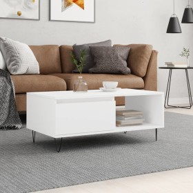 Mesa de centro madera contrachapada blanco 90x50x36,5 cm de , Mesas de centro - Ref: Foro24-830564, Precio: 64,13 €, Descuent...