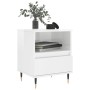 Mesita de noche madera contrachapada blanco brillo 40x35x50 cm de , Mesitas de noche - Ref: Foro24-830608, Precio: 45,60 €, D...