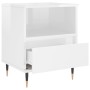 Mesita de noche madera contrachapada blanco brillo 40x35x50 cm de , Mesitas de noche - Ref: Foro24-830608, Precio: 45,60 €, D...