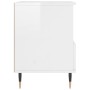 Mesita de noche madera contrachapada blanco brillo 40x35x50 cm de , Mesitas de noche - Ref: Foro24-830608, Precio: 45,60 €, D...