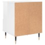 Mesita de noche madera contrachapada blanco brillo 40x35x50 cm de , Mesitas de noche - Ref: Foro24-830608, Precio: 45,60 €, D...