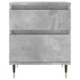 Mesita de noche madera de ingeniería gris hormigón 40x35x50 cm de , Mesitas de noche - Ref: Foro24-830660, Precio: 42,08 €, D...