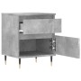 Mesita de noche madera de ingeniería gris hormigón 40x35x50 cm de , Mesitas de noche - Ref: Foro24-830660, Precio: 42,08 €, D...
