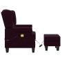 Sillón de masaje con reposapiés tela morado de , Sillones de masaje eléctricos - Ref: Foro24-320168, Precio: 216,57 €, Descue...