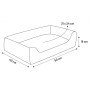 FLAMINGO Cesta para perros Zupo rectangular gris 50x40x16 cm de , Camas para perros - Ref: Foro24-443258, Precio: 38,31 €, De...