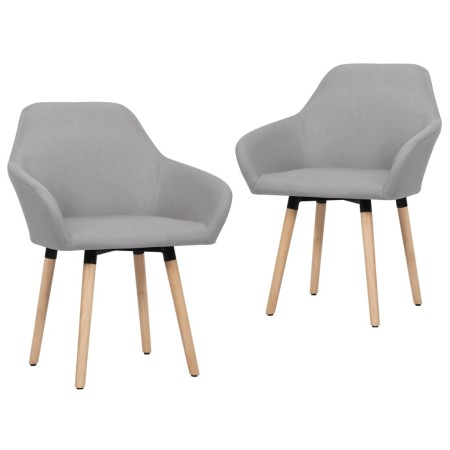 Sillas de comedor giratorias 2 unidades tela gris claro de , Sillas de comedor - Ref: Foro24-283459, Precio: 154,81 €, Descue...