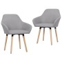 Sillas de comedor giratorias 2 unidades tela gris claro de , Sillas de comedor - Ref: Foro24-283459, Precio: 154,81 €, Descue...