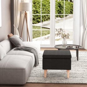 Taburete con patas de madera tapizado tejido negro de , Taburetes y sillas plegables - Ref: Foro24-329427, Precio: 59,97 €, D...
