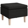 Taburete con patas de madera tapizado tejido negro de , Taburetes y sillas plegables - Ref: Foro24-329427, Precio: 59,97 €, D...