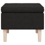 Taburete con patas de madera tapizado tejido negro de , Taburetes y sillas plegables - Ref: Foro24-329427, Precio: 59,97 €, D...