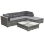 Set de muebles de jardín 5 pzas y cojines ratán sintético gris de , Conjuntos de jardín - Ref: Foro24-42735, Precio: 479,86 €...