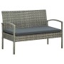 Set de muebles de jardín 5 pzas y cojines ratán sintético gris de , Conjuntos de jardín - Ref: Foro24-45790, Precio: 321,09 €...