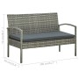 Set de muebles de jardín 5 pzas y cojines ratán sintético gris de , Conjuntos de jardín - Ref: Foro24-45790, Precio: 321,09 €...