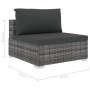 Set de muebles de jardín 8 pzas y cojines ratán sintético gris de , Conjuntos de jardín - Ref: Foro24-46820, Precio: 625,50 €...