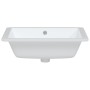 Lavabo de baño rectangular cerámica blanco 50x40,5x18,5 cm de , Lavabos - Ref: Foro24-153732, Precio: 85,70 €, Descuento: %