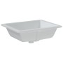Lavabo de baño rectangular cerámica blanco 50x40,5x18,5 cm de , Lavabos - Ref: Foro24-153732, Precio: 85,70 €, Descuento: %