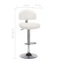 Taburetes de cocina 2 unidades cuero sintético blanco de , Taburetes de cocina - Ref: Foro24-249657, Precio: 161,87 €, Descue...