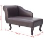 Diván de cuero sintético marrón de , Divanes - Ref: Foro24-242404, Precio: 211,23 €, Descuento: %