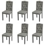Sillas de comedor 6 unidades de tela gris de , Sillas de comedor - Ref: Foro24-272247, Precio: 399,25 €, Descuento: %