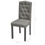 Sillas de comedor 6 unidades de tela gris de , Sillas de comedor - Ref: Foro24-272247, Precio: 399,25 €, Descuento: %