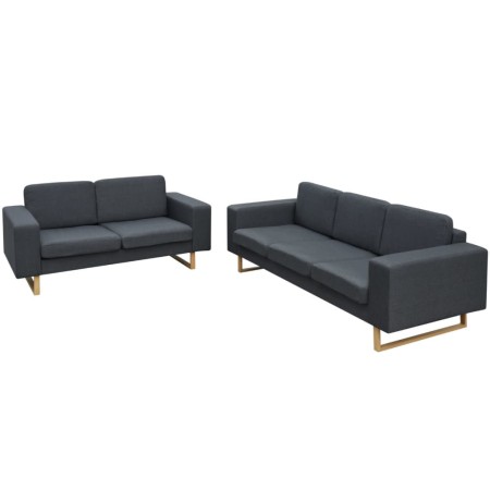 Set de sofás de 2 y 3 plazas gris oscuro de , Sofás - Ref: Foro24-273816, Precio: 925,83 €, Descuento: %