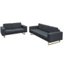 Set de sofás de 2 y 3 plazas gris oscuro de , Sofás - Ref: Foro24-273816, Precio: 925,83 €, Descuento: %