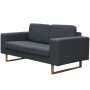Set de sofás de 2 y 3 plazas gris oscuro de , Sofás - Ref: Foro24-273816, Precio: 925,83 €, Descuento: %