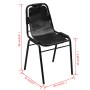 Sillas de comedor 6 unidades cuero auténtico negro de , Sillas de comedor - Ref: Foro24-274394, Precio: 685,40 €, Descuento: %