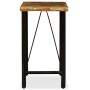 Set muebles de bar 3 pzas madera maciza reciclada cuero genuino de , muebles para cocinas y comedores - Ref: Foro24-275139, P...