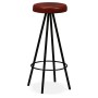 Set muebles de bar 3 pzas madera maciza reciclada cuero genuino de , muebles para cocinas y comedores - Ref: Foro24-275139, P...
