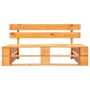 Sofá de jardín de palets con cojines rojos madera de pino de , Sofás de exterior - Ref: Foro24-277445, Precio: 120,07 €, Desc...