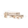 Muebles de palets de jardín con cojines arena 4 piezas madera de , Conjuntos de jardín - Ref: Foro24-277491, Precio: 370,95 €...