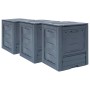 Compostadores de jardín 3 unidades gris 780 L 60x60x73 cm de , Compostadores - Ref: Foro24-278920, Precio: 170,49 €, Descuent...