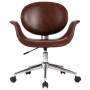 Silla de comedor giratoria cuero sintético marrón de , Sillas de comedor - Ref: Foro24-287393, Precio: 171,29 €, Descuento: %