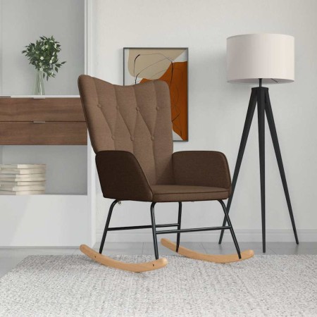 Silla mecedora de tela marrón de , Mecedoras - Ref: Foro24-327614, Precio: 109,87 €, Descuento: %