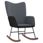 Silla mecedora de terciopelo y PVC gris oscuro de , Mecedoras - Ref: Foro24-327876, Precio: 102,33 €, Descuento: %